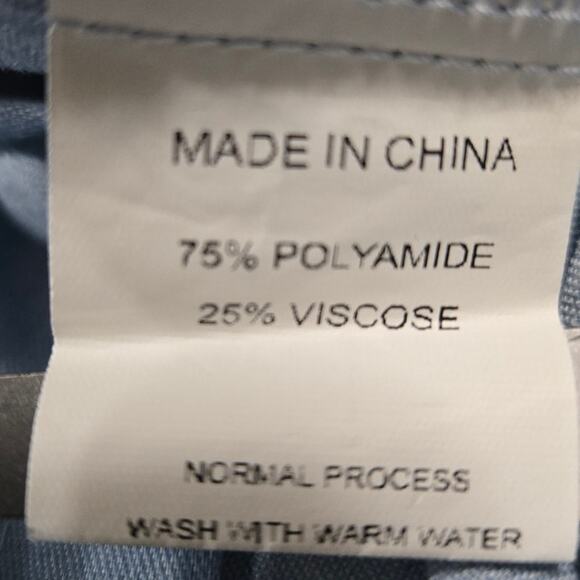 Simplee Women's Large Blue Daisy Floral Puff Sleeve Blouse Ruffle Collar Top - Picture 7 of 7